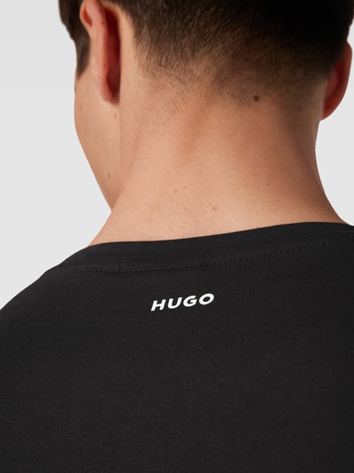 HUGO T-Shirt in unifarbenem Design Black 3