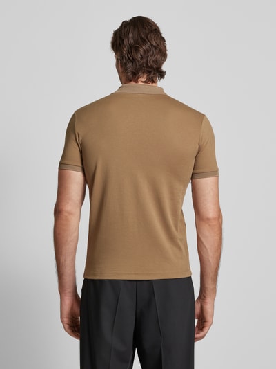 SELECTED HOMME Regular fit poloshirt met ritssluiting, model 'FAVE' Camel - 5