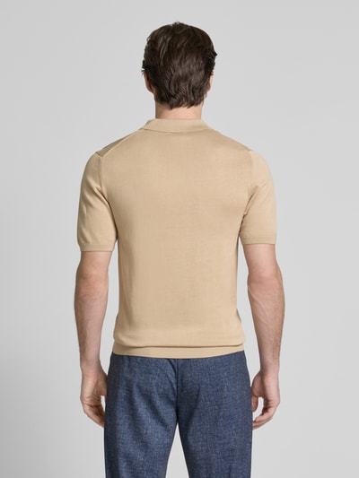 Roy Robson Poloshirt mit kurzer Knopfleiste Beige 5