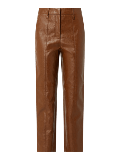 Luisa Cerano Hose in Leder-Optik  Cognac 2