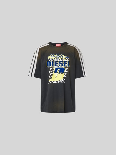 Diesel T-Shirt mit Label-Stitching Black 2