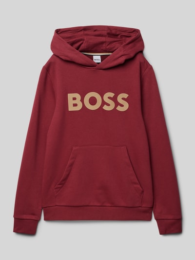 Boss Hoodie mit Kapuze Bordeaux 1