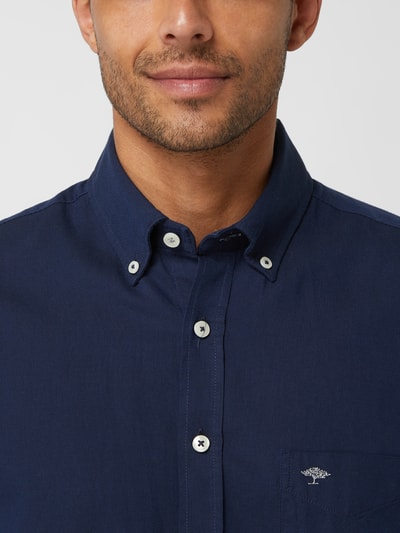 Fynch-Hatton Regular fit vrijetijdsoverhemd met streepmotief, model 'All Season' Marineblauw - 3