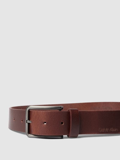 CK Calvin Klein Leren ceintuur met doornsluiting Cognac - 2