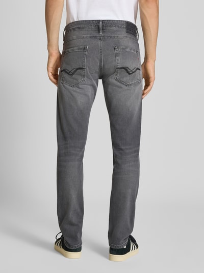 Replay Regular slim fit jeans in used-look, model 'WILLBI' Zilver - 5