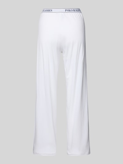 Polo Ralph Lauren Straight Leg Pyjama-Hose mit elastischem Label-Bund Offwhite 3