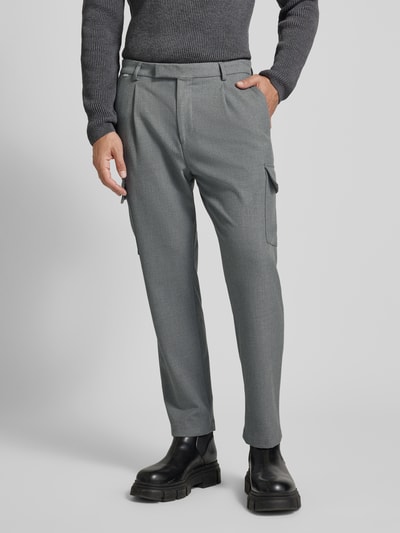 Cinque Slim fit pantalon met cargozakken Lichtgrijs - 4