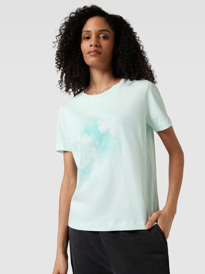 Esprit T-Shirt mit Ziersteinbesatz Rauchblau 3