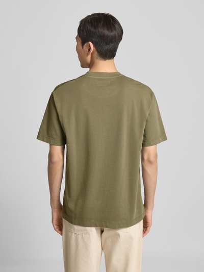 Marc O'Polo Regular fit T-shirt van puur katoen Olijfgroen - 5