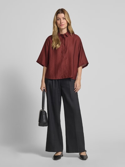 Jake*s Collection Blouseshirt met 3/4-mouwen Bordeaux - 1