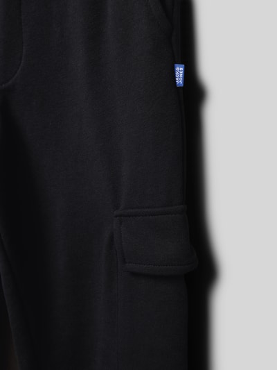 Jack & Jones Regular Fit Sweatpants mit Cargotaschen Modell 'GORDON' Black 2