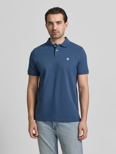 MCNEAL Slim Fit Poloshirt mit Logo-Stitching Rauchblau 4