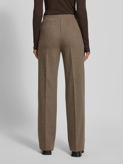 Weekend Max Mara Spodnie o kroju regular fit z dodatkiem wełny model ‘ZELMA’ Jasnobrązowy 5