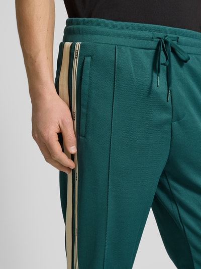 Balr. Sweatpants met galonstrepen en elastische band Flessengroen - 3