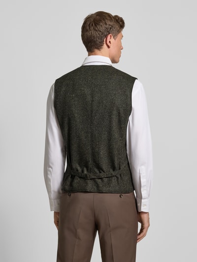 Carl Gross Wollen gilet met zijde model 'Wilson' Groen - 5