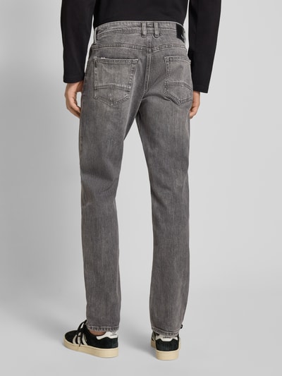 Pepe Jeans Regular Fit Tapered Jeans aus Baumwoll-Mix Modell 'CASH' Dunkelgrau 5
