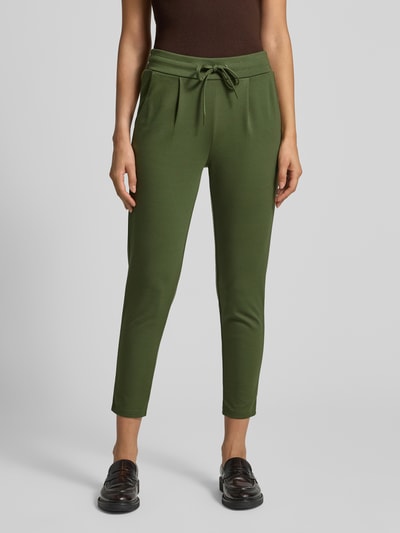 ICHI Spodnie dresowe z elastycznym pasem model ‘KATE’ Khaki 4