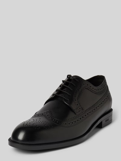 BOSS Derby mit Lochmuster Black 1