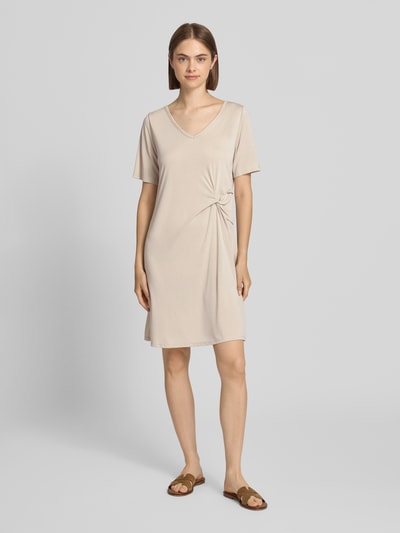 PIECES regular fit vrijetijdsjurk van viscosemix model 'ANORA' Beige - 1