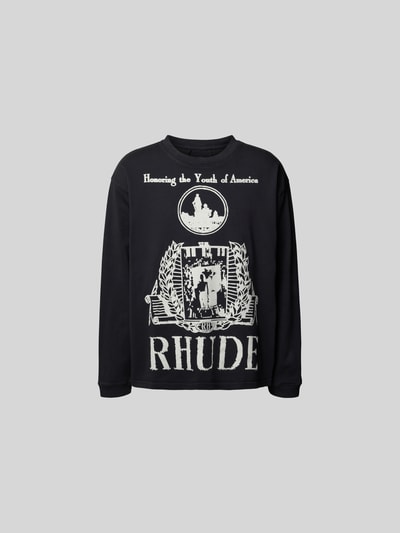 RHUDE Longsleeve aus reiner Baumwolle Black 2