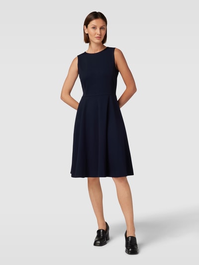 Lauren Ralph Lauren Knielange jurk in mouwloos design, model 'CHARLEY' Marineblauw - 1