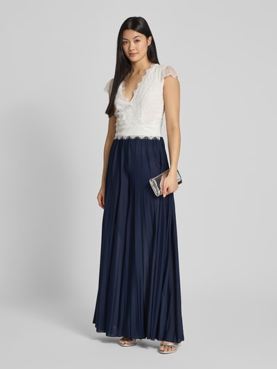 GUIDO MARIA KRETSCHMER WOMAN Wide Leg Stoffhose mit gelegten Falten Modell 'Samantha' Dunkelblau 1