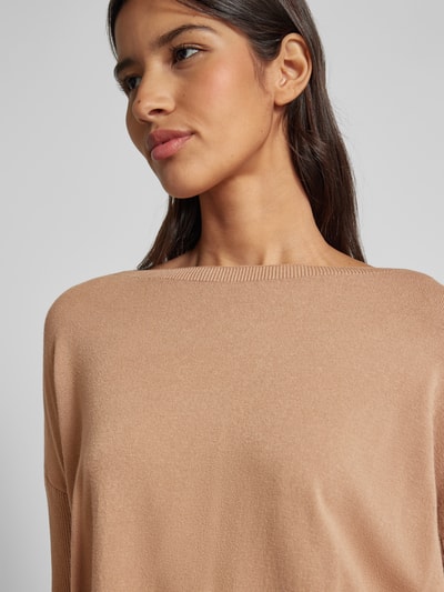 More & More Gebreide pullover met ribboorden Beige - 3