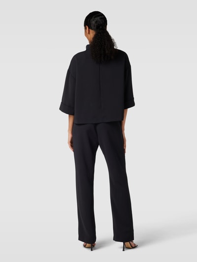 Neo Noir Jumpsuit met opstaande kraag, model 'Arlo' Zwart - 5