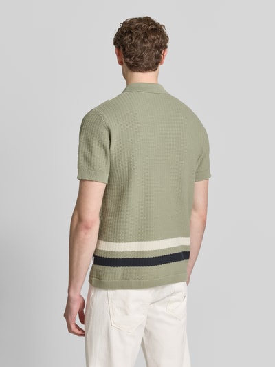 Lindbergh Cardigan mit Kentkragen und Knopfleiste Oliv 5