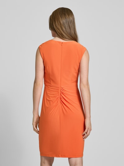 Adrianna Papell Knielanges Cocktailkleid mit Schlüsselloch-Ausschnitt Orange 5