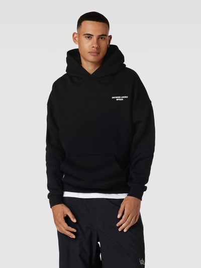 PEQUS Hoodie mit Label-Print Black 4