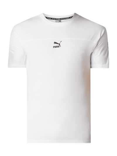 PUMA PERFORMANCE T-Shirt mit gummierten Logo-Details Weiss 2