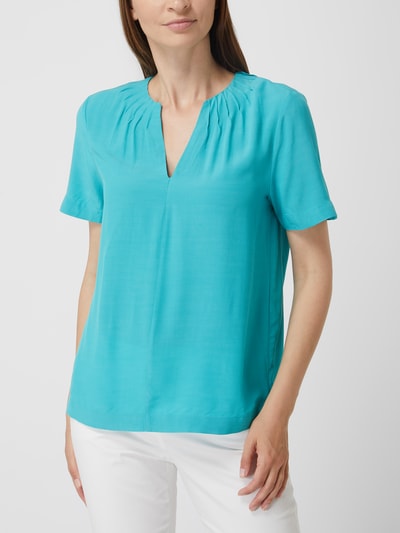 s.Oliver BLACK LABEL Blouseshirt met biezen  Turquoise - 4