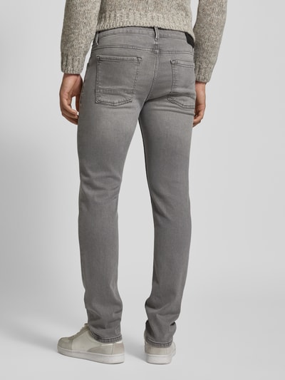 Marc O'Polo Straight fit jeans met labelpatch Lichtgrijs - 5