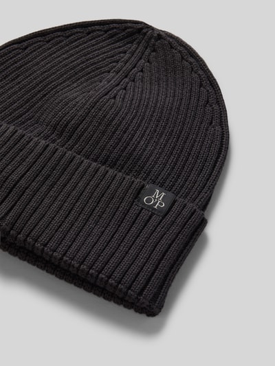 Marc O'Polo Czapka beanie z czystej bawełny z brzegiem Antracytowy 2