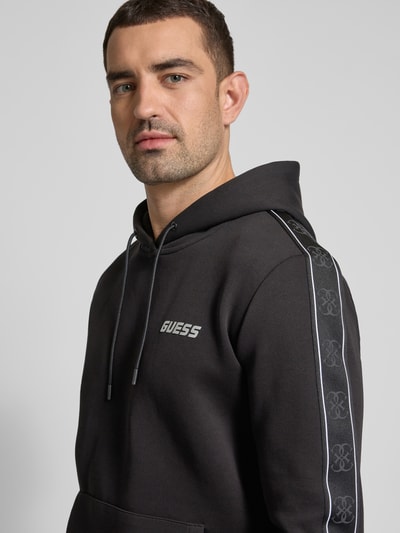 Guess Activewear Hoodie mit Label-Detail Modell 'MICKEY' Black 3