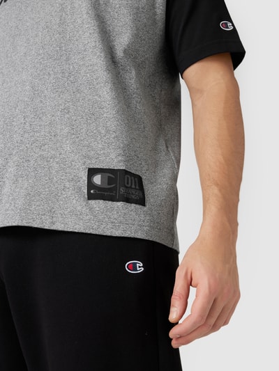 CHAMPION T-Shirt mit Statement-Print Anthrazit meliert 3