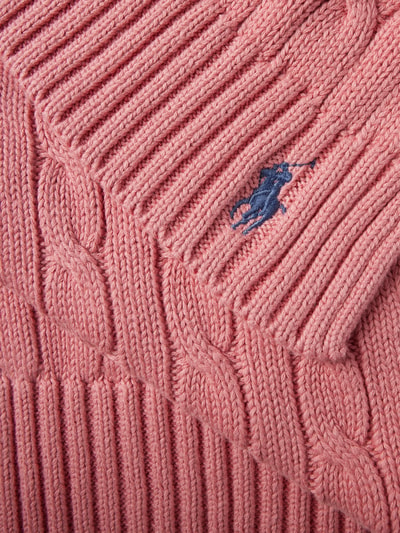 Polo Ralph Lauren Schal mit Zopfmuster Rose 3