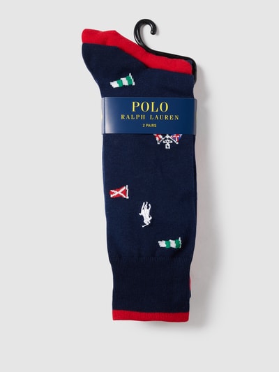 Polo Ralph Lauren Underwear Socken mit Logo-Stitching im 2er-Pack Rot 3