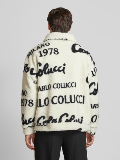 CARLO COLUCCI Sweatjacke mit durchgehendem Reißverschluss Offwhite 5