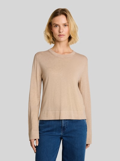Tom Tailor Regular Fit Pullover aus Baumwoll-Mix mit Seiden-Anteil ' Weiss 4