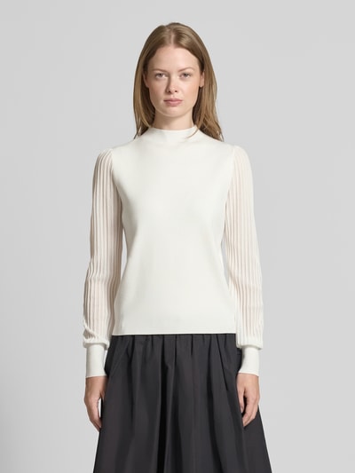 Zero Strickpullover aus Viskose-Mix mit Ballonärmeln Weiss 4