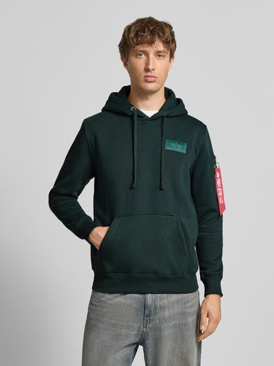 Alpha Industries Regular Fit Hoodie mit Logo-Patch Petrol 4