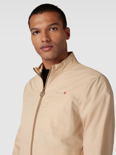 Barbour Jacke in unifarbenem Design mit Zweiwege-Reißverschluss Weiss 3