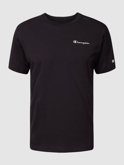 CHAMPION T-Shirt mit Label-Stitching Black 2