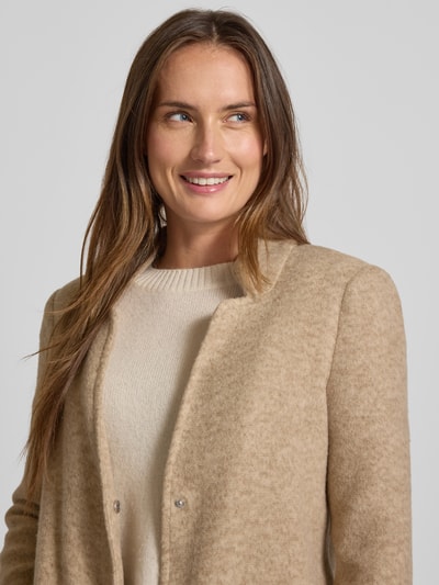 Vero Moda Regular Fit Longblazer in melierter Optik Modell 'BRUSHEDKATRINE' Offwhite Melange 3