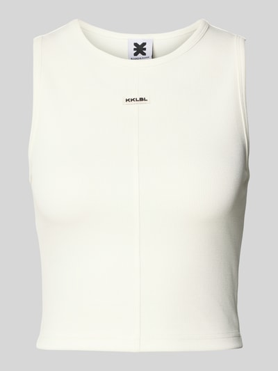 Karo Kauer Korte tanktop met labelpatch Wit - 2