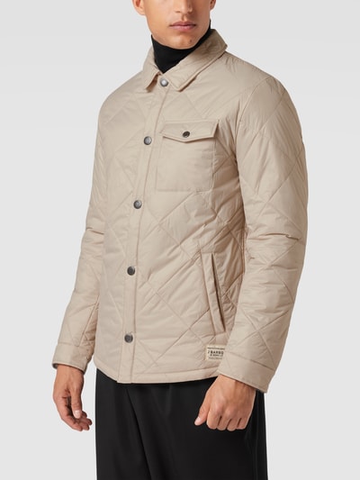 Barbour Steppjacke mit Label-Patch Modell 'Summer Shirt' Beige 4