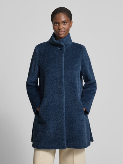 ICONS Cinzia Rocca Płaszcz wełniany ze stójką Ciemnoniebieski 4