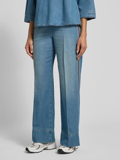 Marc Cain Wide Fit Jeans mit Lyocell-Anteil Hellblau Melange 4